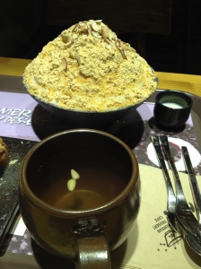 Korean Ice Dessert and Plum Tea