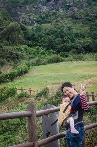 Seongsan Ilchulbong Jeju Korea Hike with baby